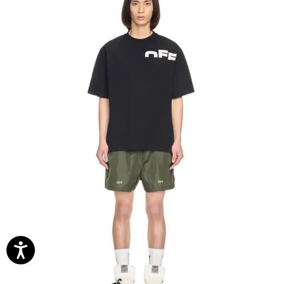 Off-White Olive Athletic Shorts